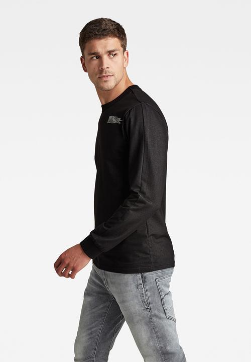 G-STAR - Text tweeter long sleeve tee - black