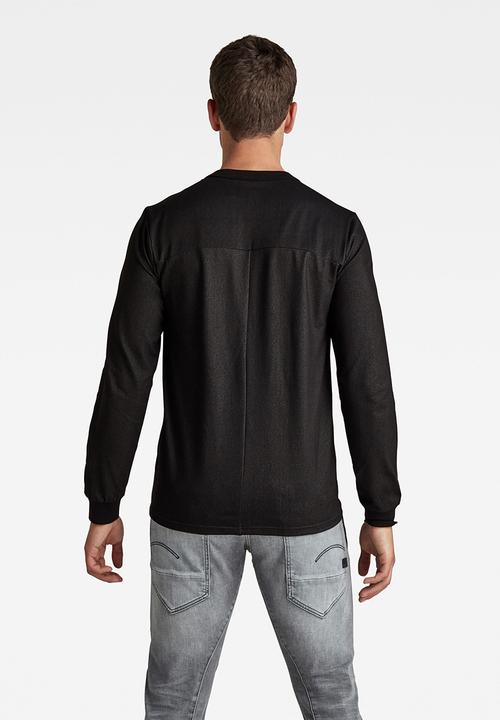 G-STAR - Text tweeter long sleeve tee - black