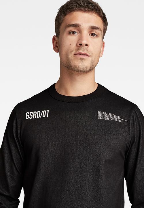 G-STAR - Text tweeter long sleeve tee - black