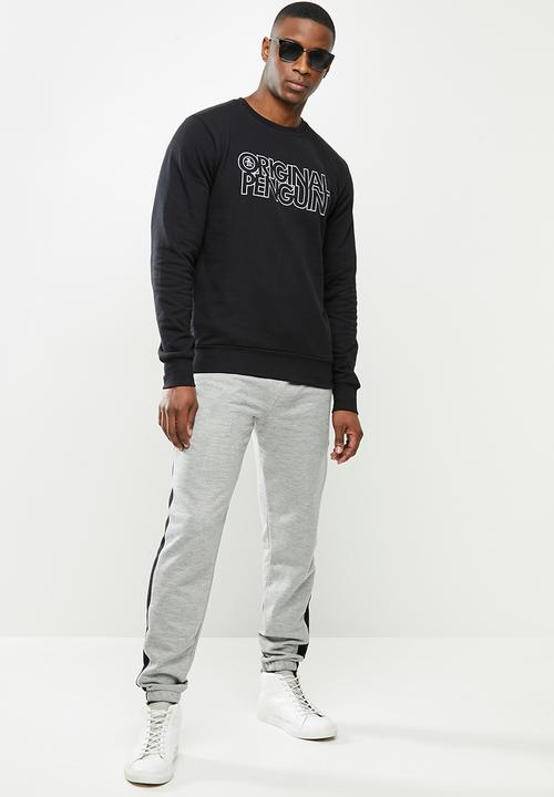 Original Penguin - Stacked logo sweat - black