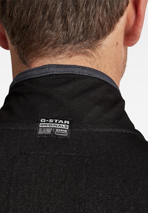 G-STAR - Half zip bound tweeter t long sleeve - black