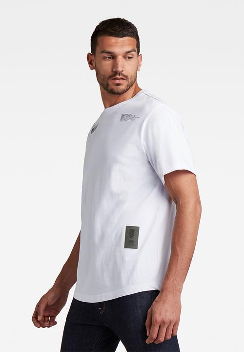 G-STAR - C&s back multi graphic loose t - white