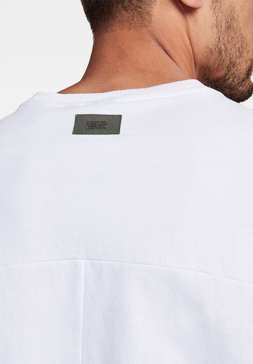 G-STAR - C&s back multi graphic loose t - white