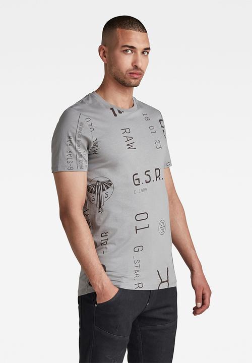 G-STAR - Graphics ao slim r t  - grey