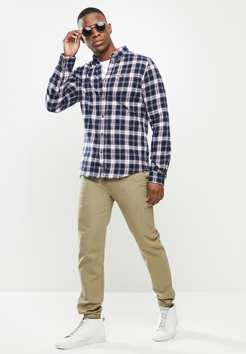 Superdry. - Heritage lumberjack shirt - navy