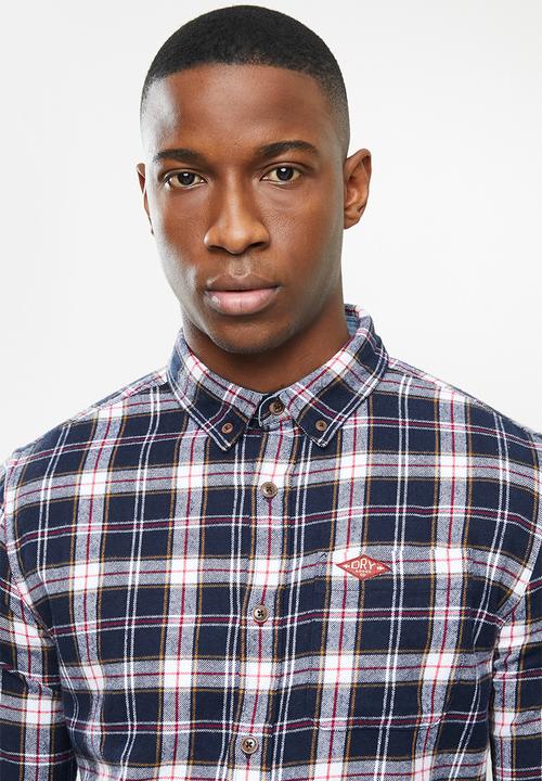 Superdry. - Heritage lumberjack shirt - navy