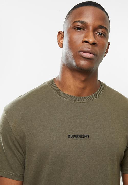 Superdry. - Micro logo box fit tee - olive