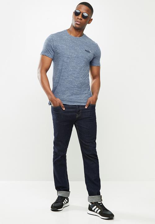 Superdry. - Ol vintage embroidered tee - light blue