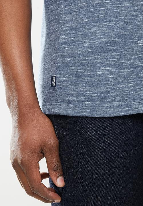 Superdry. - Ol vintage embroidered tee - light blue