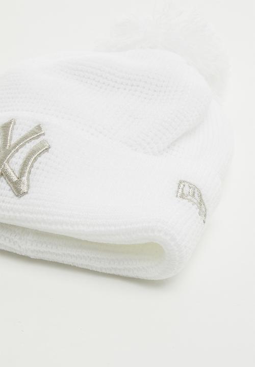 New Era - Knit womens bobble New York Yankees - white