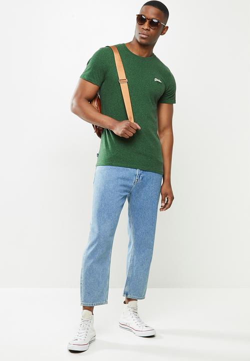 Superdry. - Ol vintage embroidered tee - emerald