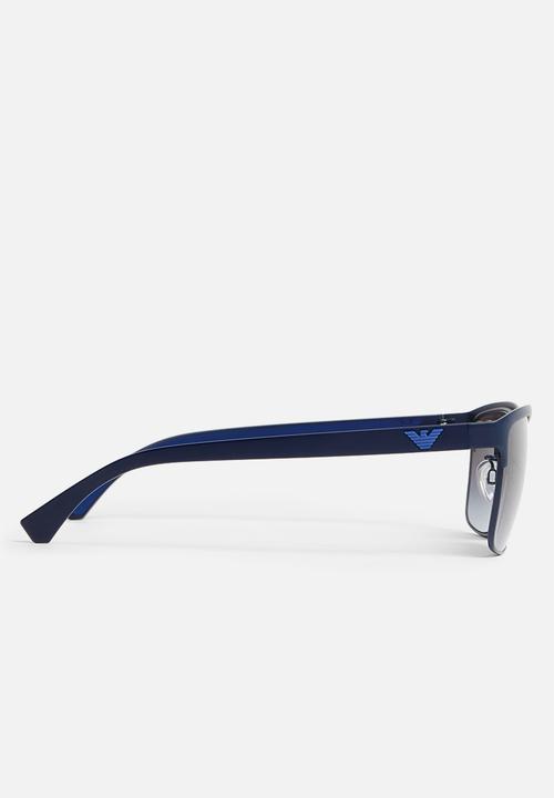 Emporio Armani - Rectangle frame sunglasses - navy