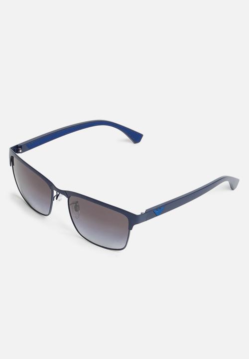 Emporio Armani - Rectangle frame sunglasses - navy