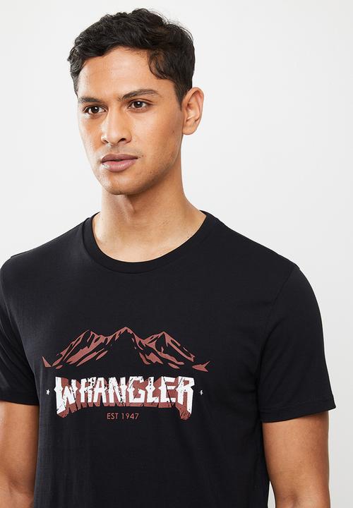 Wrangler - Mountain scope tee - black