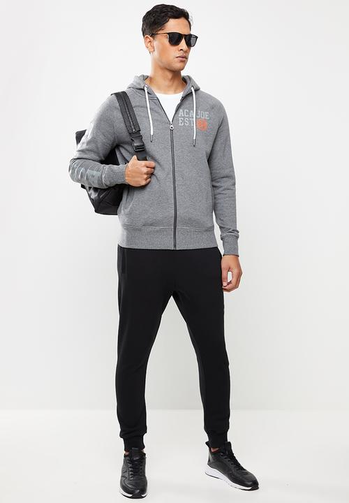 Aca Joe - Aca joe fleece zip through hoody - grey