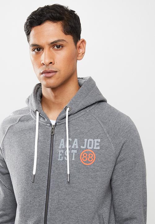 Aca Joe - Aca joe fleece zip through hoody - grey