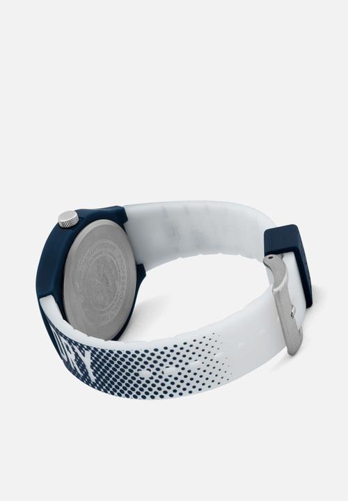 Superdry. - Printed silicone strap watch - blue