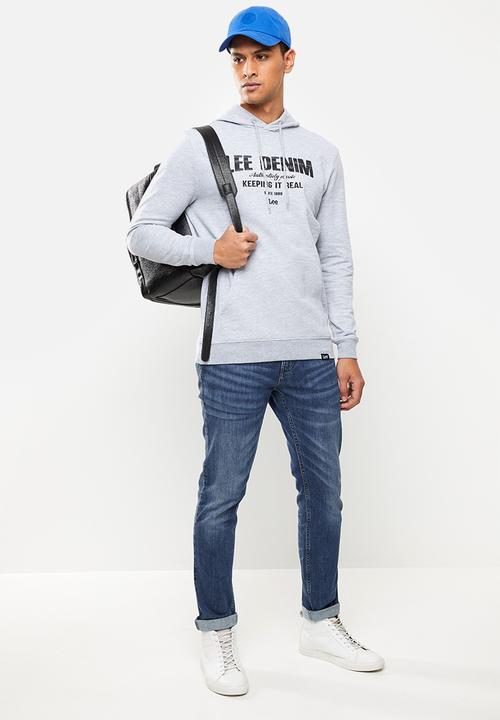 Lee  - Keep it real hooded sweat - grey 