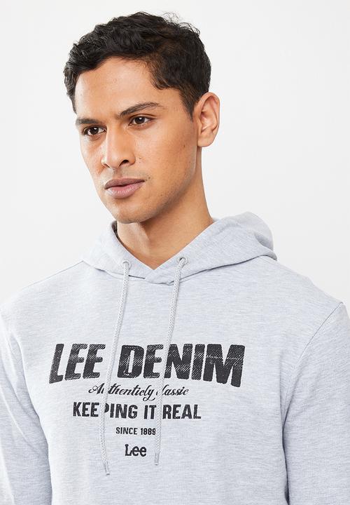 Lee  - Keep it real hooded sweat - grey 