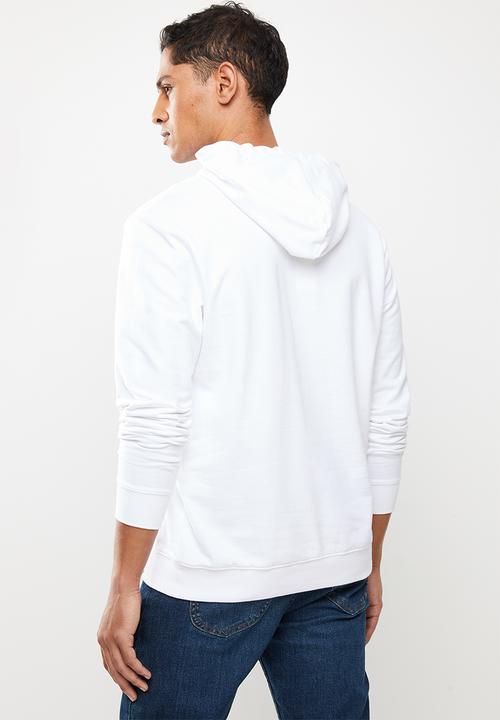 Lee  - Faded denim hooded sweat - white