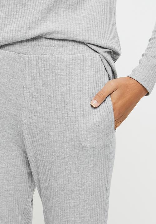 Superbalist - Rib henley sleep set - light grey 