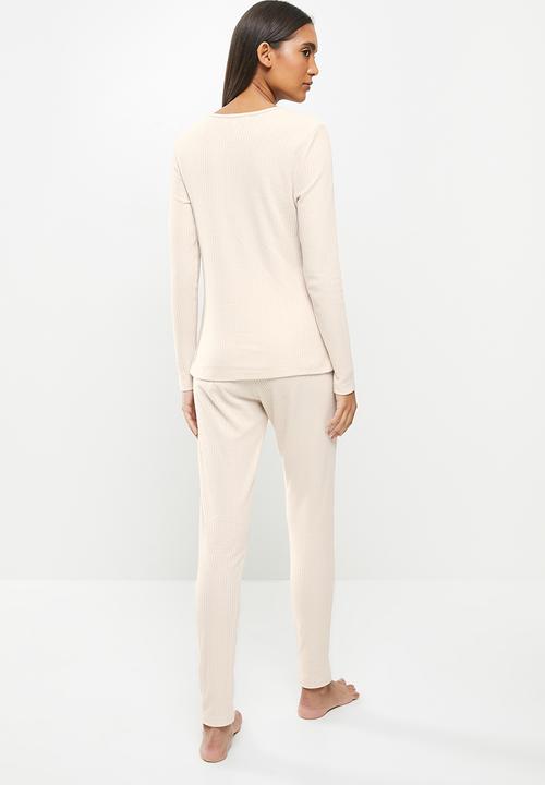Superbalist - Rib sleep set - oatmeal