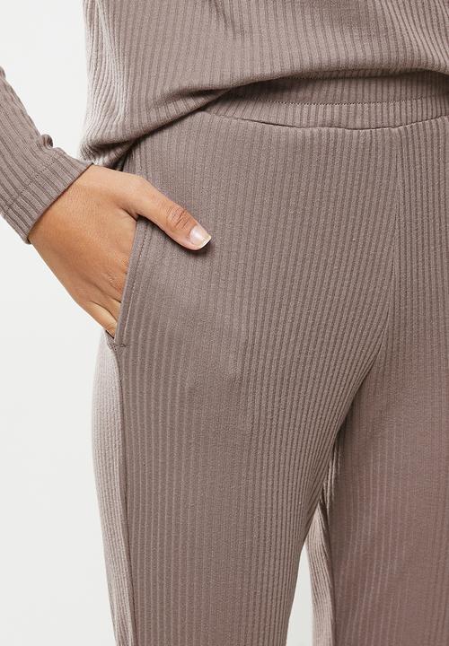 Superbalist - Rib henley sleep set - mocha