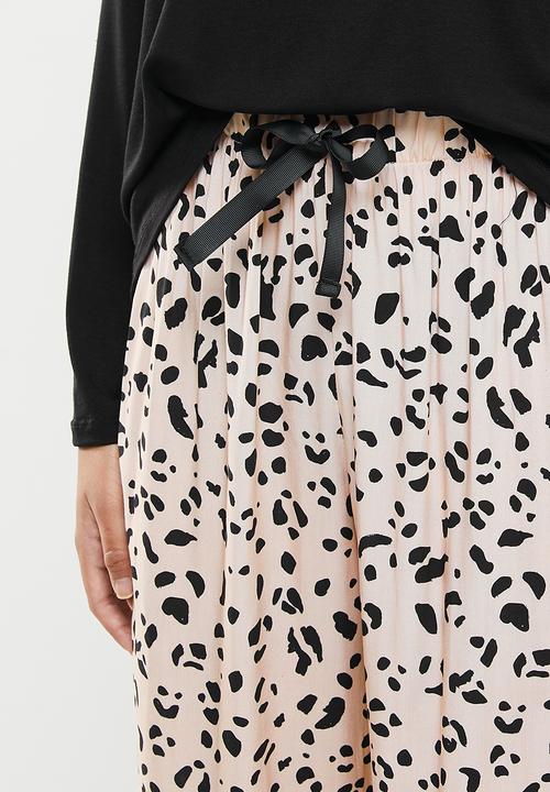 Superbalist - Long sleeve fitted top & pants set - black & blush