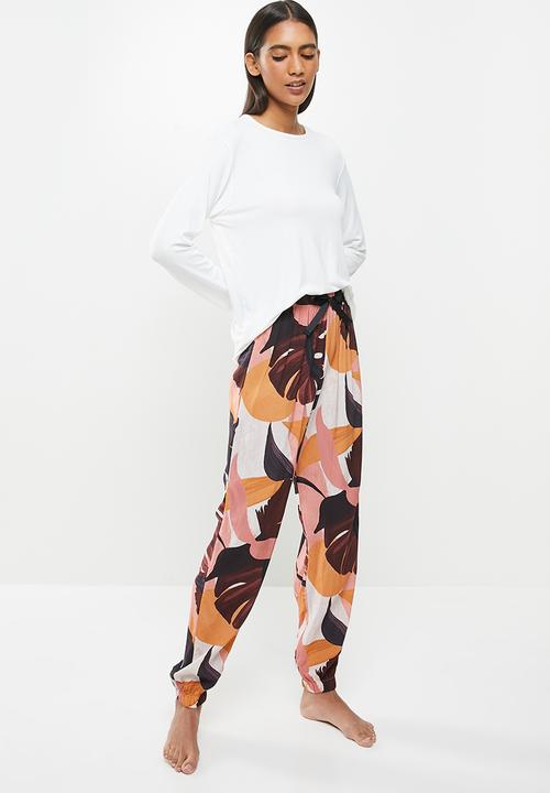 Superbalist - Long sleeve fitted top & pants set - multi 
