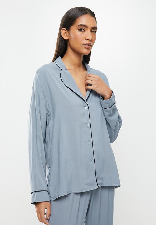 Superbalist - Sleep shirt & pants set - blue