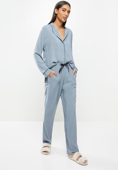 Superbalist - Sleep shirt & pants set - blue