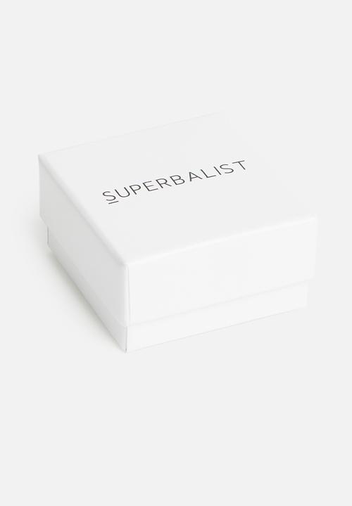 Superbalist - Sterling silver sculpted hoop earrings - silver 