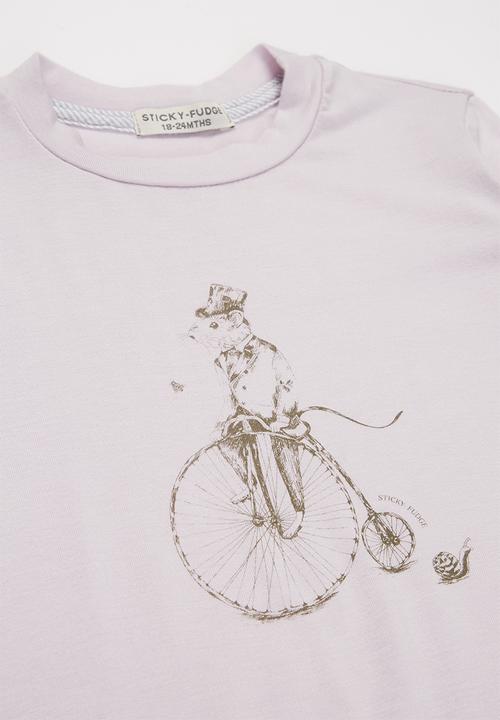 Sticky Fudge - Mr. mouse tee - purple