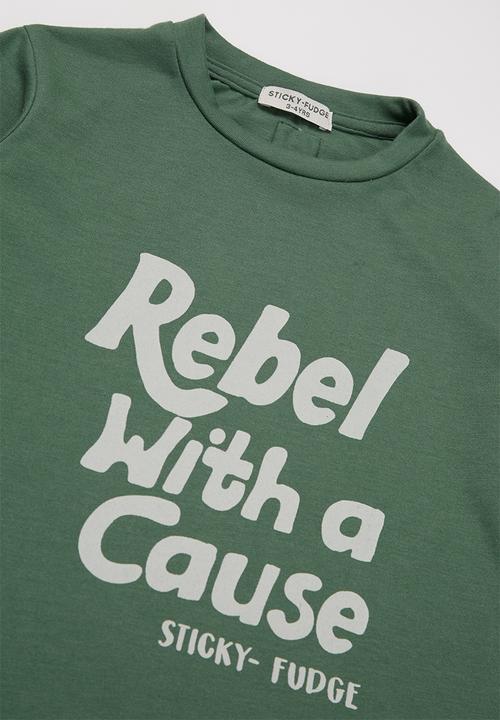 Sticky Fudge - Rebel tee - green