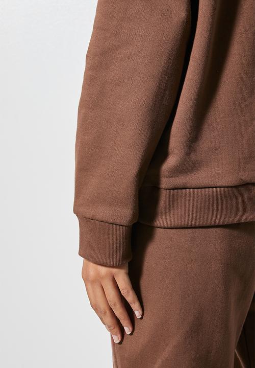 Superbalist - Funnel neck sweat - chocolate