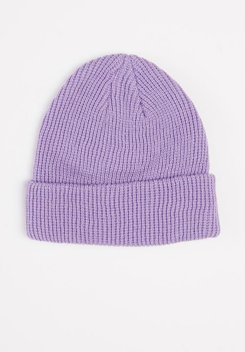Superbalist - Rib turn up beanie - purple