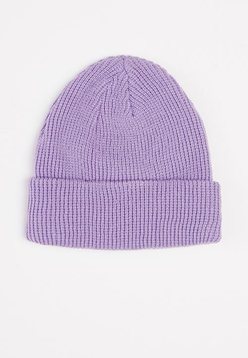 Superbalist - Rib turn up beanie - purple