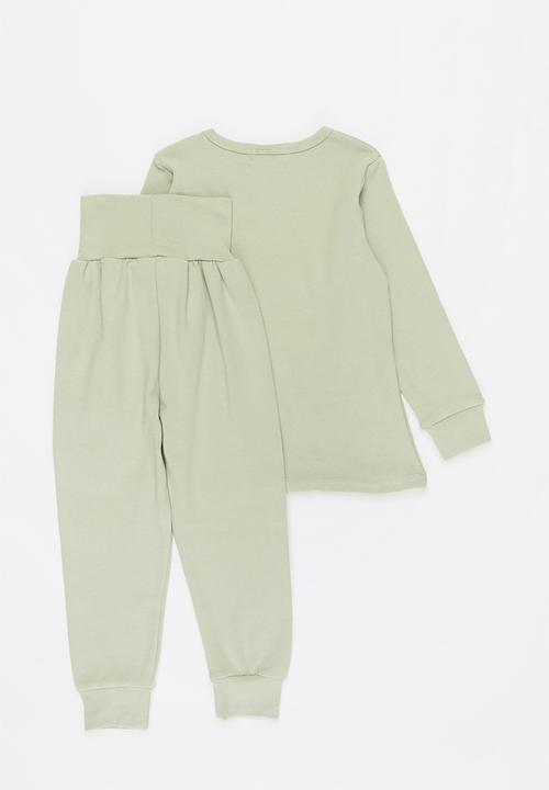 Baby Star - Unisex 2 piece set - light olive