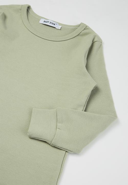Baby Star - Unisex 2 piece set - light olive