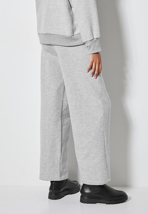 Superbalist - Wide leg track pants - light grey 