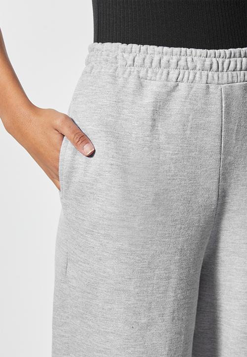Superbalist - Wide leg track pants - light grey 