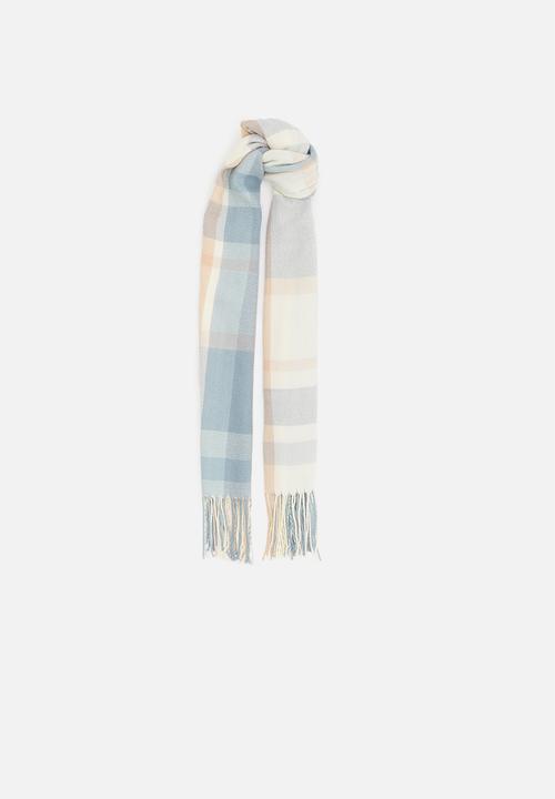 edit - Colourblock fringed scarf - multi