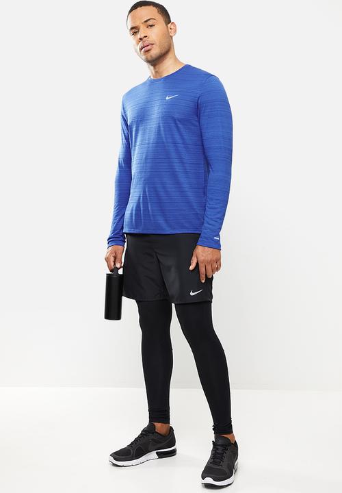 Nike - Nk df miler top long sleeve - blue