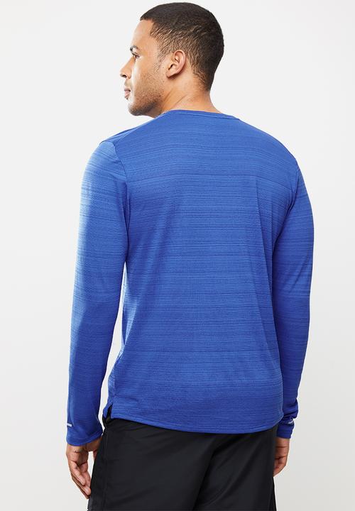 Nike - Nk df miler top long sleeve - blue