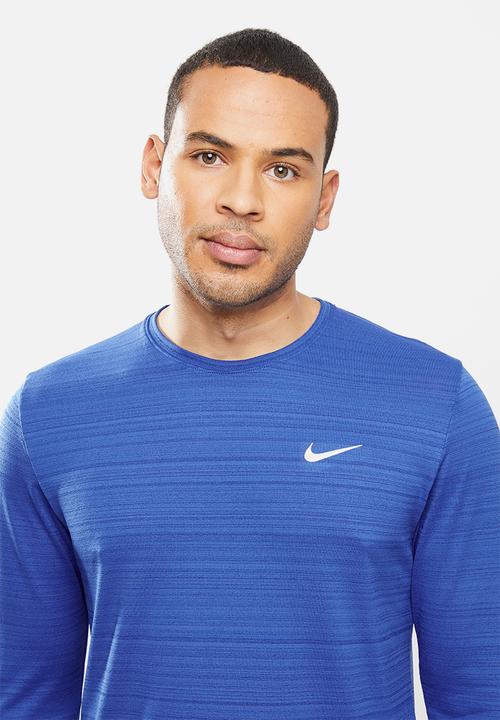 Nike - Nk df miler top long sleeve - blue