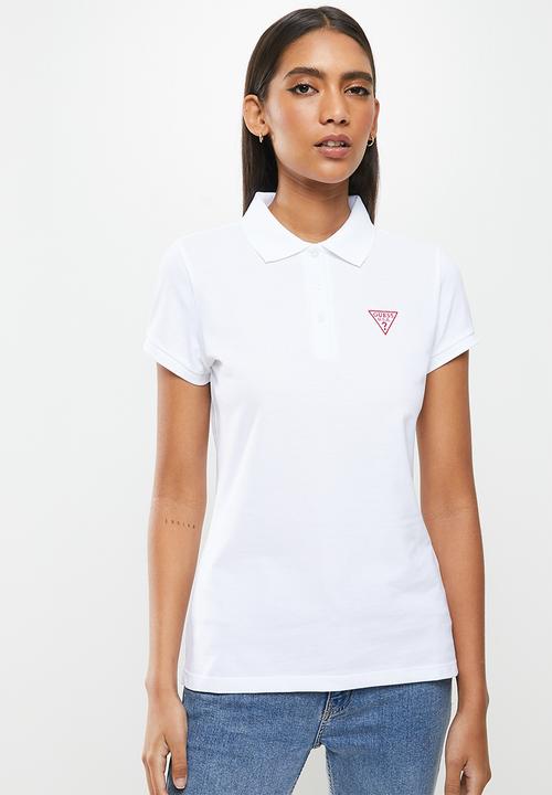 GUESS - Short sleeve classic Guess polo - white