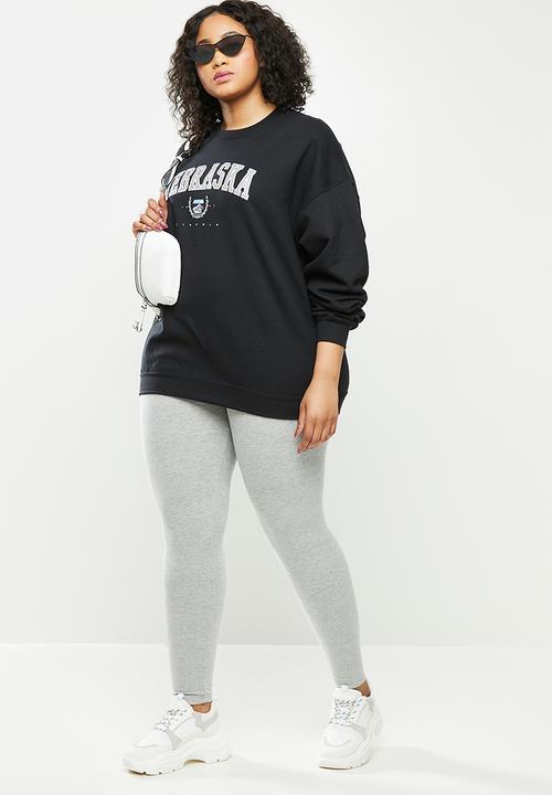 Missguided - Plus sweatshirt nebraska - black