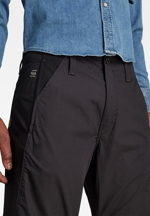 G-STAR - Worker chino denim short - dark black