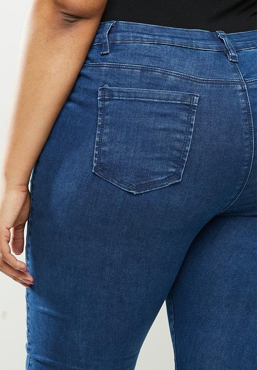 Missguided - Plus anarchy mid rise skinny jeans - blue