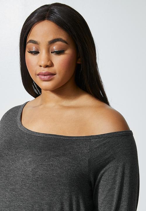 Superbalist - Wide neck drawstring jumpsuit - charcoal